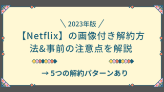 netflix 解約方法　注意点